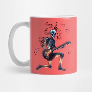 Skulls play music guitar Mug